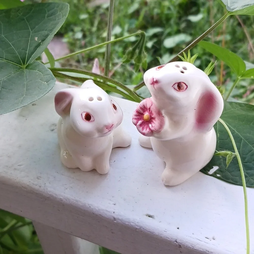 VINTAGE BUNNIES Salt & Pepper Shaker Set